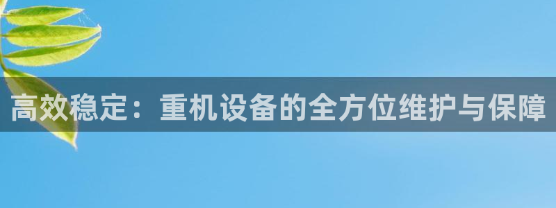 顺盈娱乐主管怎么样知乎：高效稳定：重机设备的全方位维护与保障