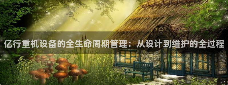顺盈娱乐登录平台下载：亿行重机设备的全生命周期管理：从设计到
