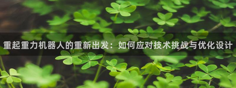 顺盈童欢娱乐有限公司：重起重力机器人的重新出发：如何应对技术